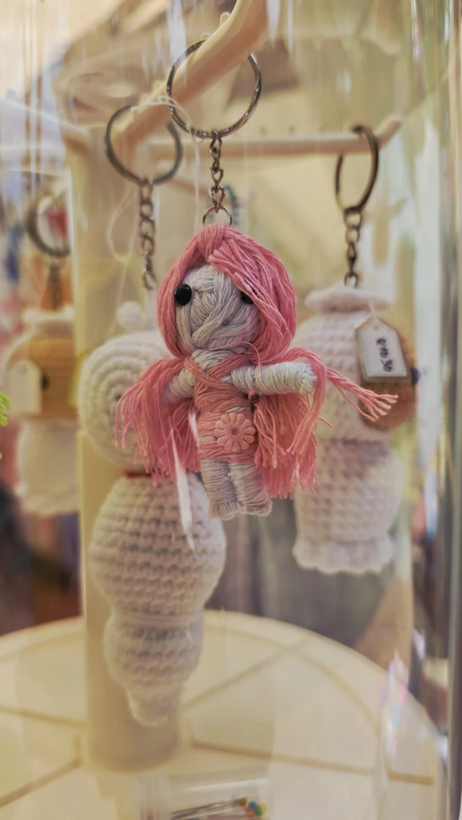pink yarn keepsake