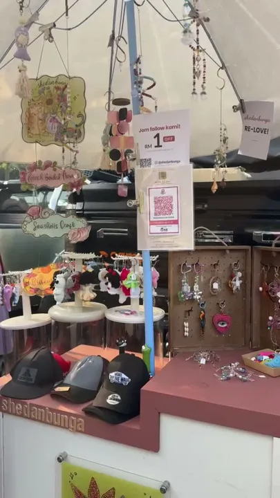 Video of the shedanbunga booth at People's Market, Taman Warisan Pertanian, 13 September 2026